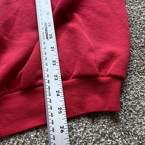 VINTAGE USA EMBROIDERED SPELLOUT RED CREWNECK SIZE LARGE - Picture 6 of 6